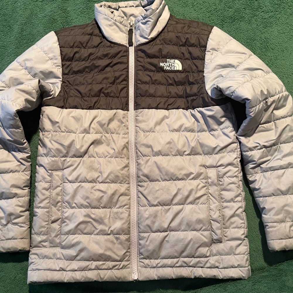 The North Face Kids' Black & Gray Puffer Jacket Medium